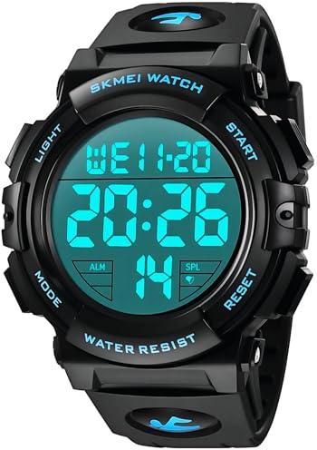 MJSCPHBJK Watches for Men, Digital Sports Watch for Mens Waterproof LED Screen Large Face Military Tactical Watch