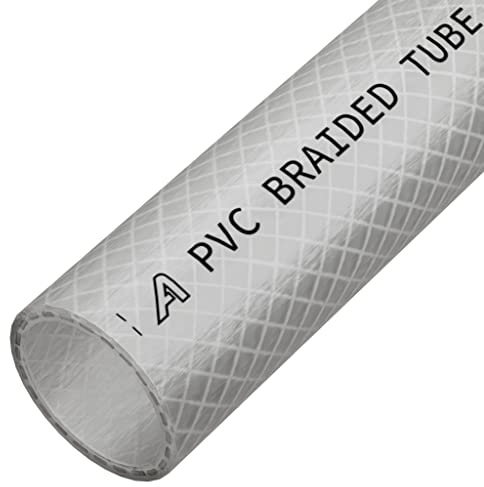 Tuyau d'arrosage tressé en PVC transparent - Très résistant - Pour l'eau, les compagnies aériennes et les compresseurs - Qualité alimentaire - 1 m - 5 mm