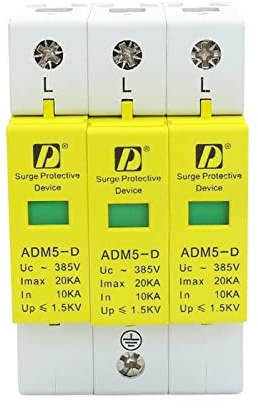 JEMITA 3P 20KA 110V 220V 385V AC Din Rail SPD Surge Protection Lightning Arrester Over Voltage