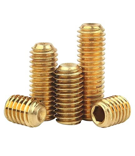 10 pezzi M6×25mm Viti d'ottone dell'incavo dell'incavo con la vite concava dell'insieme dell'estremità, vite di arresto