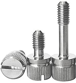 Haroar 1/2/3/5 Stück M2.5-M10 SUS304 Edelstahl Rändelschrauben mit Schlitz und tailliertem Schaft GB839 Rändelschrauben von Hand anziehen(3Pcs M5x20)