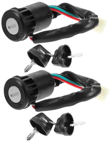 SOIMISS 2pezzi Interruttore Di Accensione Con Chiave Elettrica Parte Di Ricambio Per Scooter Elettrici Atv e Moto Tascabili Facile Da Installare e Resistente All Usura