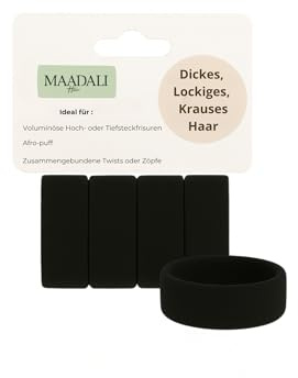 MAADALI – Élastiques Extra Larges Sans Couture – Spécial Cheveux Afro très épais et denses (4B-4C) – Idéals pour Cheveux Crépus, Frisés et Texturés – Tenue forte, Sans trace - Qualité professionnelle