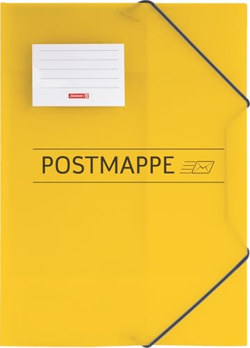 Brunnen Sammelmappe/Postmappe (A4, mit Gummizug), Gelb (3 Stück, Postmappe PP)