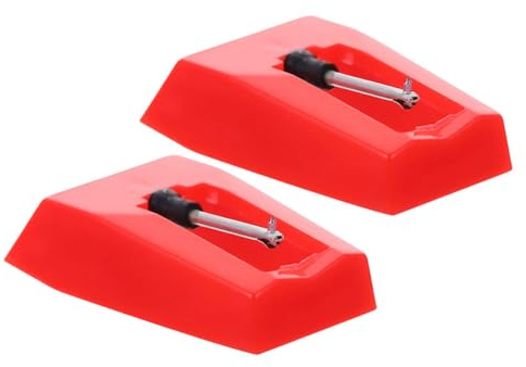 SUPVOX 2pcs Replacement Vinyl Stylus Needles for Record Players Stylus Cartridge for Gramophone and Phonograph