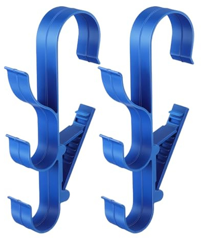 Soporte de almacenamiento para poste de piscina, soporte de almacenamiento junto a la piscina para accesorios, redes de aterrizaje, toallas, cepillos, hojas, rastrillos, bolsas de herramientas de