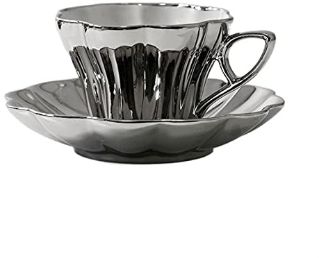 KazeRyu Set Di Tazzine Da Caffè In Porcellana Fine Con Piattino - Tazza In Porcellana Vintage Da 200 Ml For Il Tè Pomeridiano