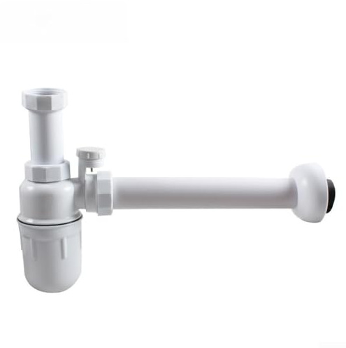 Tubo de drenaje de fregadero de montaje en pared de polipropileno, trampa de fontanería antisifón con sello de prevención de olores de baño, accesorio de tubería de residuos de cocina de 40 mm, tubo
