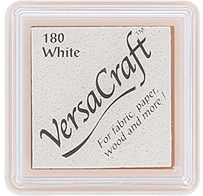 Tsukineko Versacraft Stempelkissen, Zitronengelb, klein weiß