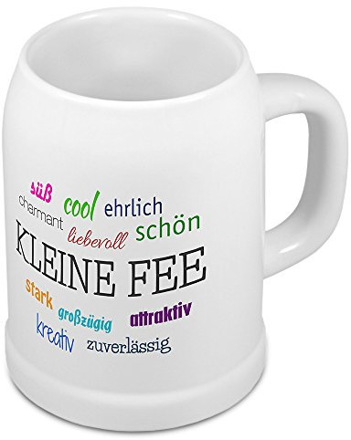 digital print Bierkrug mit Namen kleine Fee - Motiv Positive Eigenschaften - Namenstasse, Becher, Maßkrug, Humpen