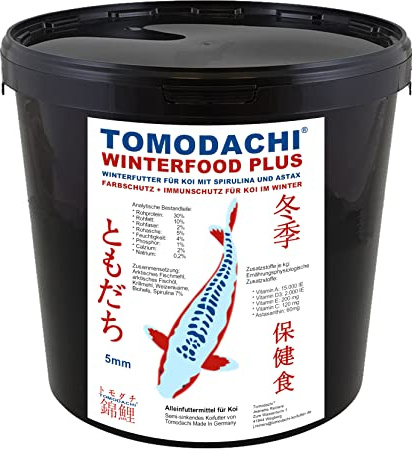 Winterfutter für Koi Sinkfutter Spirulina Koifutter Farbschutz Immunschutz 5mm 3kg Eimer