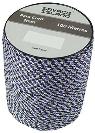 Savage Island 100 m spole paracord 3 mm för camping utomhus hantverk trädgårdsmästare Survival Arrmy hemmafixer Bivak hängmatta tält mörtlina alllina för alla ändamål