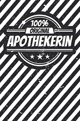 Notizbuch liniert: Apothekerin Geschenke lustiger Spruch Pharmazeutin Vintage