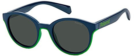 Polaroid Unisex Kinder PLD 8040/s Sonnenbrille, RNB/M9 Blue Green, 44