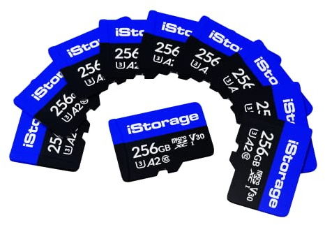 10 PACK iStorage microSD Card 256GB | Encrypt data stored on iStorage microSD Cards using datAshur SD USB flash drive | Compatible with datAshur SD drives only