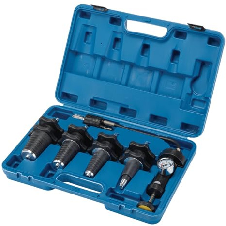 Draper 53591 Expert Universal Kühlsystem Drucktest-Kit (5 Stück), blau und schwarz