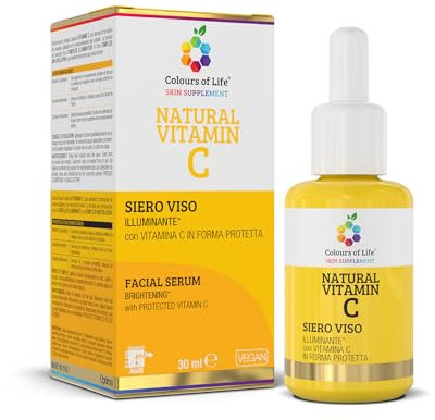 Siero viso ILLUMINANTE con Vitamina C in forma PROTETTA - 30 ml ad azione antiossidante e antinvecchiamento