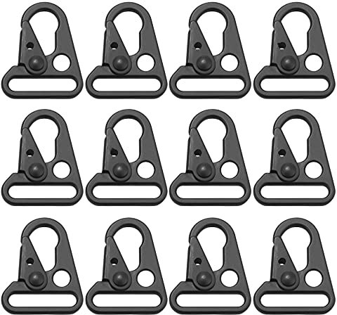 Cusstally Para la Ampliada de 12 Piezas Clasp Olecranon Hook para Snap Hooks Bolsa Color Negro Adecuado Para Mujeres u Hombres Uso Relajante