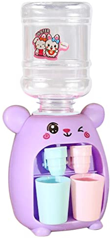 Toddmomy 1 Mini dispensador de Agua de simulación para niños, Fuente de Agua Potable para niños, Fiesta Favorita (Morado)