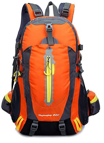 Wanderrucksack Outdoor-Rucksack 40L Reise Kletterrucksäcke Wasserdichter Rucksack Bergsteigertasche Nylon Camping Wanderrucksack Sporttasche (Kapazität : 30-40L, Farbe : Schwarz)