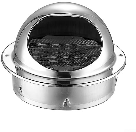 HpLive Couvercles d'aération de 160 mm pour murs extérieurs, grille de sortie d'air extérieure en acier inoxydable, couvercle rond de ventilation de chauffage, couvercle d'aération de refroidissement
