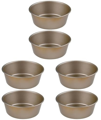 GANAZONO 6 Moldes Para Hamburguesas Pan De Hamburguesa Bandeja Para Hornear De Acero Inoxidable Bandeja Redonda Para Hornear Tostadas De Pan Bandeja Para Hornear Pequeñas
