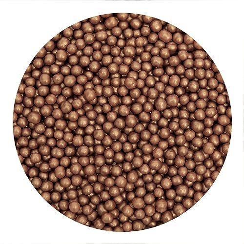BrandNewCake® Schokoladen Crispy Perlen - Gold-Bronze 190g - Knusprige Perlen - Torten Dekoration und Verzierung