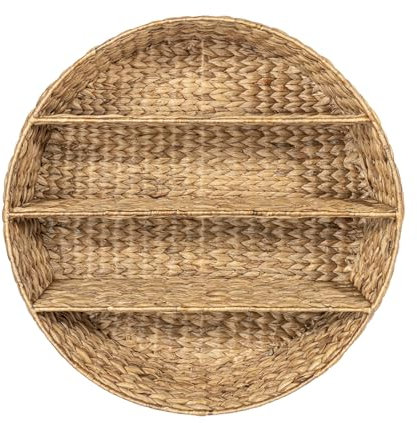 happimess Annulus 3-Shelf Circular Hyacinth Wall Rack 24.6, Natural