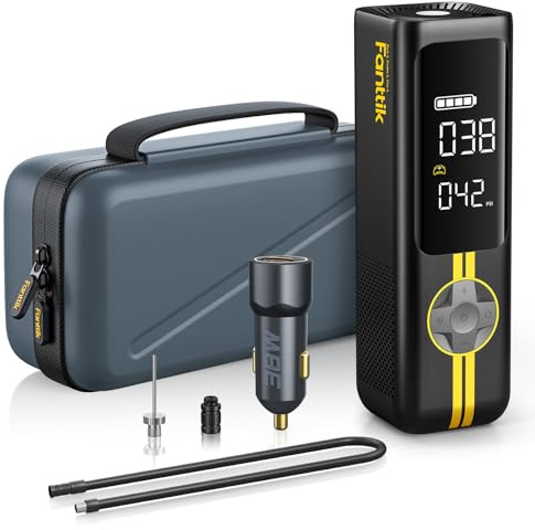Fanttik X8 APEX EV Tire Inflator Portable Air Pump, 2X Faster Inflation, 150PSI Cordless Air Compressor with Powerful Battery, Fits Electric Cars, Cars, Bikes, Motorcycles, Balls, Deluxe Package