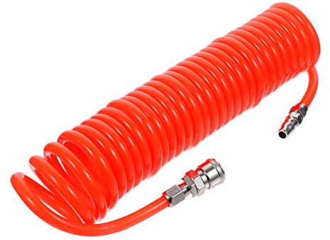UPKOCH Spiralschlauch Für Luftkompressor 6 M 10 X 6 5 Mm Pu-federschlauch Teleskop-biegebegrenzer Leicht Für Mehrere Anwendungen