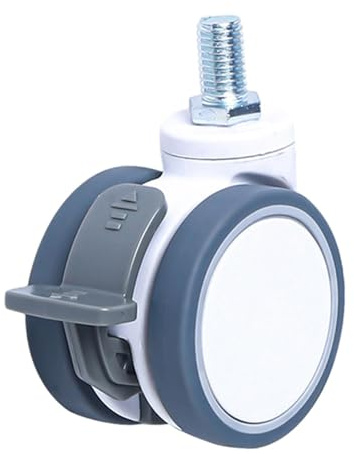 MagiDeal Ruedas de transporte de ruedas de alta resistencia con freno, accesorio de vástago giratorio, ruedas para sillas de oficina, ruedas para sillas de, Freno de tornillo m10x20