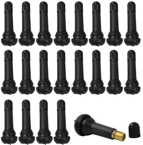 20 Pezzi TR414 Valvole in Gomma, Valvole per Pneumatici Tubeless Universali, Compatibili con Auto, Moto, Biciclette, Accessori Pneumatici Auto e Moto, Alta Durabilità e Tenuta Stagna