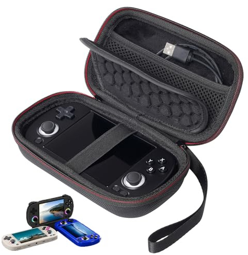 Étui rigide en EVA pour console de jeu RG40XXH RG40XXH 10,2 cm – Sac de rangement de voyage pour Anbernic RG40XX H avec sac en maille uniquement (RG40XXH-Noir)