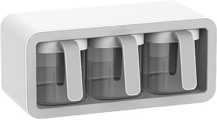 Joberio Organizzatore di scatole per condimenti, scatola per condimenti montata a parete | Contenitore per alimenti con griglia multipla - Organizzatore di condimenti, scatola per condimenti a parete,