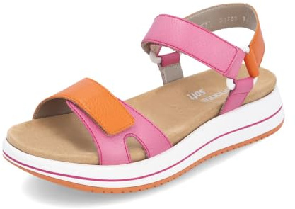 Remonte Damen Riemchensandalen D1J57, Frauen Sandalen,lose Einlage,offene Schuhe,Sandaletten,Sommersandalen,bequem,flach,Sommerschuhe,rosa (31),40 EU