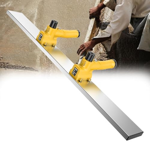 Herramienta vibradora de hormigón para solado, 12000 rpm, motor vibrador de acabado de cemento con hoja de 100 cm, regla de nivelación de superficie, color amarillo