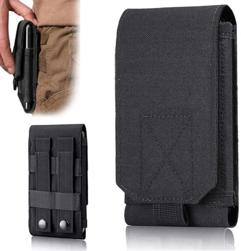 COYUN Funda Cinturón Vertical,Funda para enganchar al cinturón y Llevar el teléfono móvil,Color Negro, tamaño L