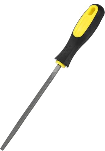 M METERXITY Square Metal File 6 Inch, High Carbon Steel File Diamond File Hand File W PVC Grip Handle for Wood/Metal/Ceramic/Glass/Stone/Jewelry/Tile/Model/DIY/Sharpening File
