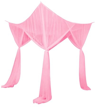 Baoblaze 4 Eckpfostenbett Baldachin Netz Hanging Bett Valance für Erwachsene Outdoor Girls