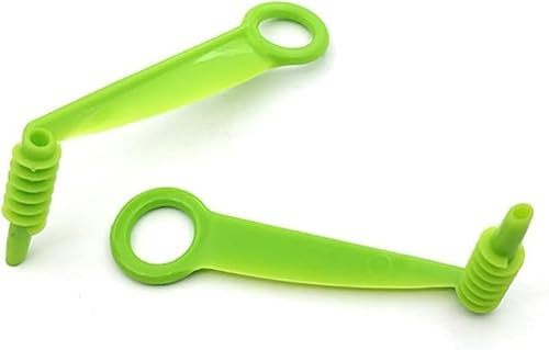 2Pcs Green Spiral Slicer Blade Hand Slicer Cutter Potato Cucumber Vegetables Spiral Knife Kitchen Accessories Tool,Manual Screw Peelers Kitchen and Dining Tools，Garlic Tools