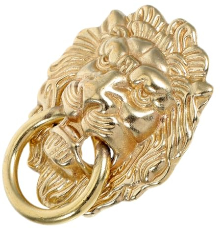 Antiker Messing Löwenkopf Möbelgriff Gold im Vintage Stil | Schränke und Wardrobes, Handgefertigte Oberfläche, Glatte Haptik, Klassisch Elegantes Design