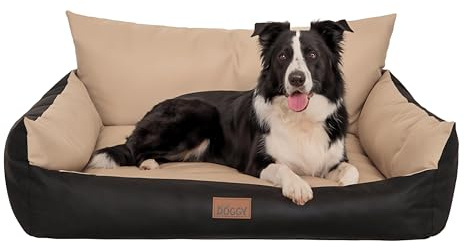 Bjird Hundebett Grosse Hunde Wasserdicht - Hundedecke Sofa, Hundebett Mittelgroße Hunde - Joker Waschbares Hundesofa mit Herausnehmbarem Kissen - Oeko-Tex Hundekissen Dog Bed 106x80 cm Beige XXL