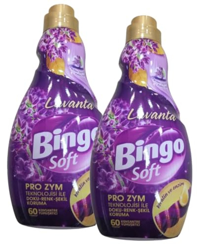 Bingo Weichspüler Lavendel – Flüssigspüler – 1440 ml – 2er Pack – Frischer Duft & Geschmeidige Wäsche