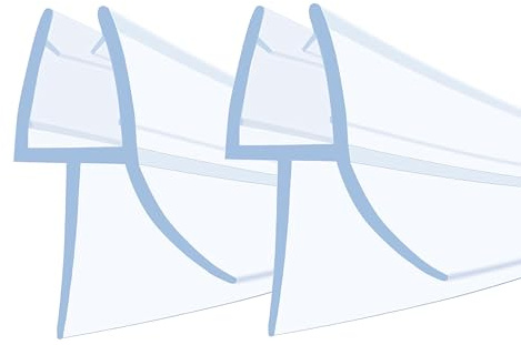 Duschdichtung 2x40cm Für Glasdicke 4mm 5mm 6mm Glastüren Ersatzdichtung Dichtung Dusche Duschtür Dichtung Duschkabine Wasserabweiser Duschkabine Dichtung Gummilippe für Duschtüren