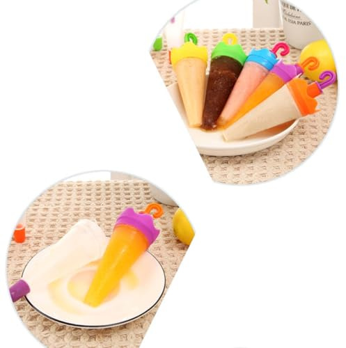 ARTIBETTER Moldes Para Helado Paletas De Hielo 6 Celdas Plástico Seguro Color Aleatorio Reutilizable Para Niños y Cocina Casera Pack 2 Juegos