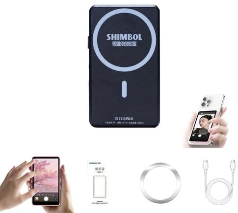 Shimbol P4 Écran de contrôle 4 pour Vlogs et Selfies, écran Tactile pour Smartphone, portée de 50 m, Mise en Miroir sans Fil de l'écran pour Selfies, Compatible iPhone et Android (Noir)