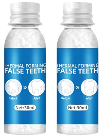 PBAHAUP Provisorische Zahnfüllung Reparatur-Kit mit Selbsthärtendem Zahnzement, Dauerhafte Lösung für Zahnreparatur und Zahnersatz Selber Machen, Einfache Anwendung, 2er Set