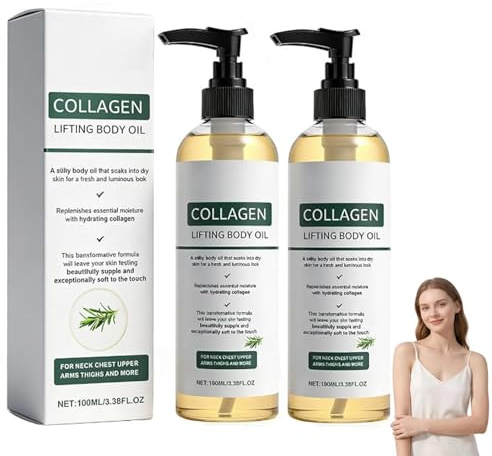 2Pcs Huile Corporelle Liftante Au Collagène,Collagène Oil Pour Femmes | Huile Corporelle Raffermissante Magique,Collagene Huile Corps,Hydratation et Nutrition,Atténue Ridules et Illumine le Teint