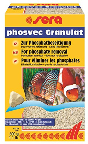 sera phosvec Granulat 500 g | Effektiv gegen Algenbildung | Bis zu 3 Monate wirksam | Für Süß- & Meerwasseraquarien | Einfache Anwendung