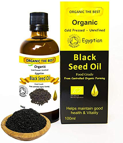 Organic Black Seed Oil Cold Pressed Unrefined, Certified Nigella 100 ml
